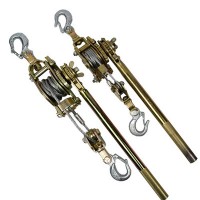 多功能緊線器2T手動牽引器 鋼絲繩收線器 雙鉤棘輪式緊線器